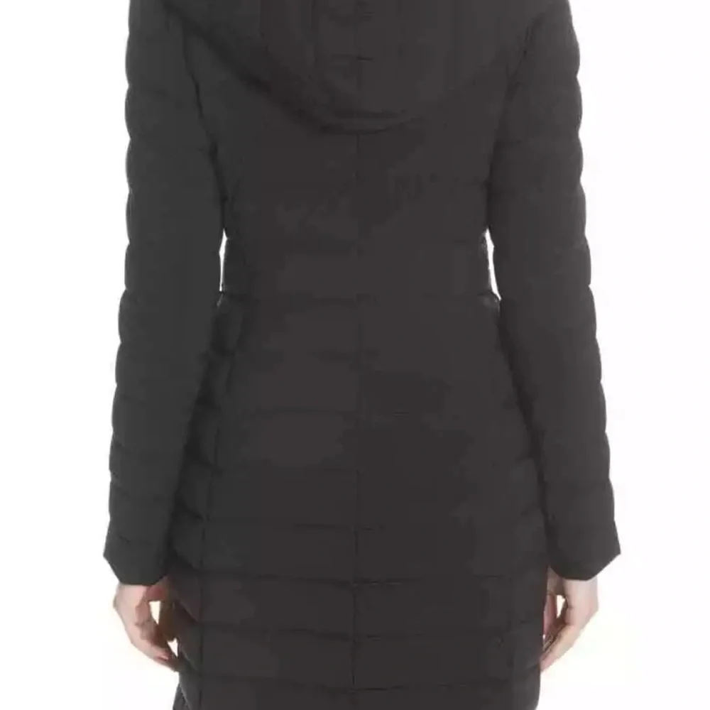 Moncler Barge Asymmetric-Zip Black Quilted Down-filled Coat Size 00 $2250 - Picture 2 of 12